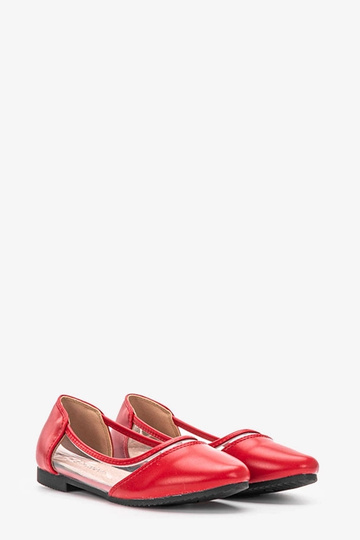 Ballerines Juva rouges semi-transparentes