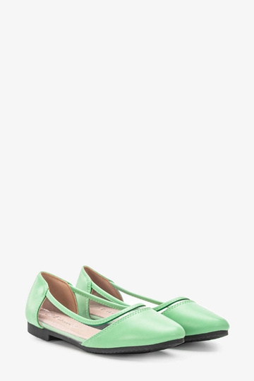 Ballerines Juva vertes semi-transparentes 2