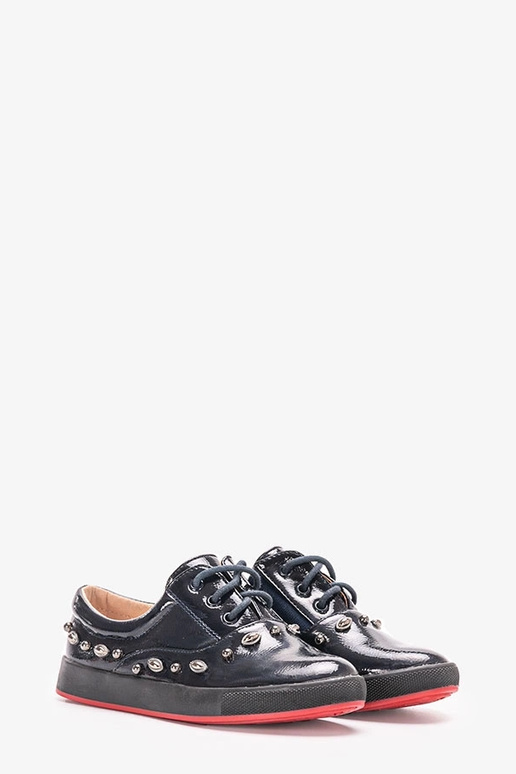 Baskets enfant Fatna en cuir verni... Baskets enfant Fatna en cuir verni...