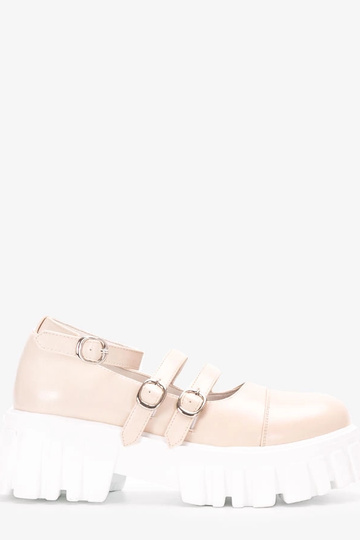 Bottines couleur sable sur semelle de tracteur, « Jonell »