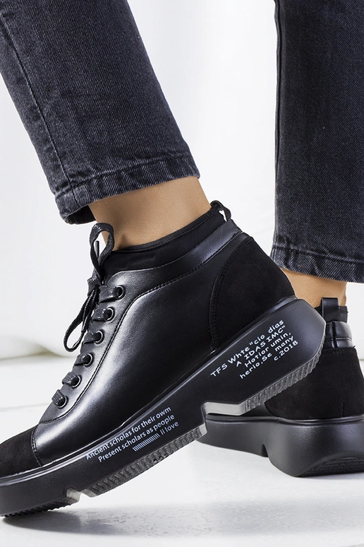 Baskets noires à semelles hautes Ambly Baskets noires à semelles hautes Ambly