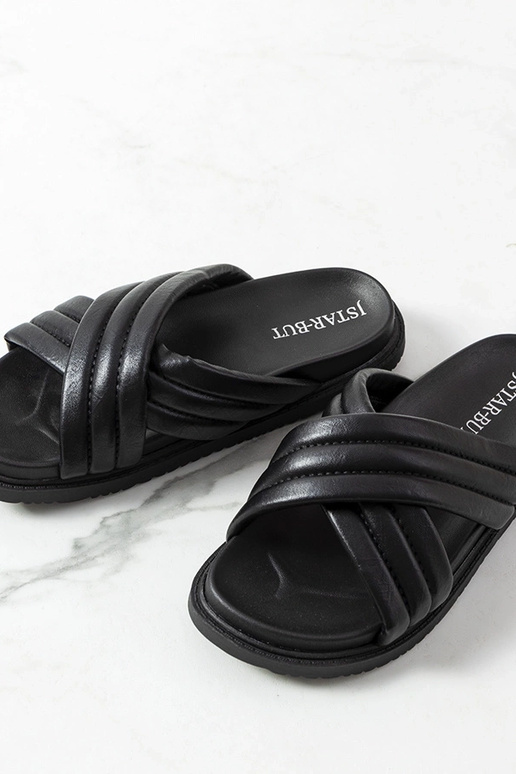 Tongs à plateforme Daintree noires