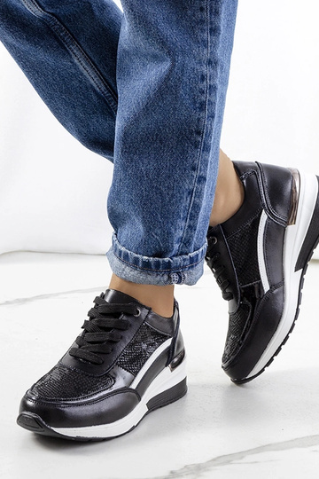 Baskets en cuir Veloso noires