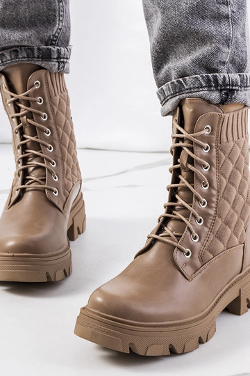 Bottines marron avec tiges... 2