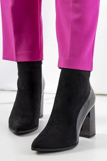 Bottines noires à talon Leonar 2