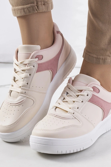Baskets femme Lins beiges 2