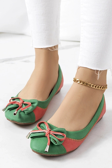 Ballerines vertes à nœud Eske