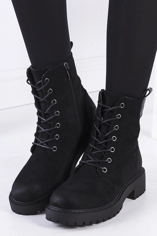 Bottes en simili daim noires Wellspring