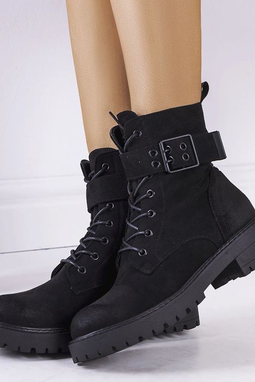 Bottines à lacets noires Tarrin pour... Bottines à lacets noires Tarrin pour...