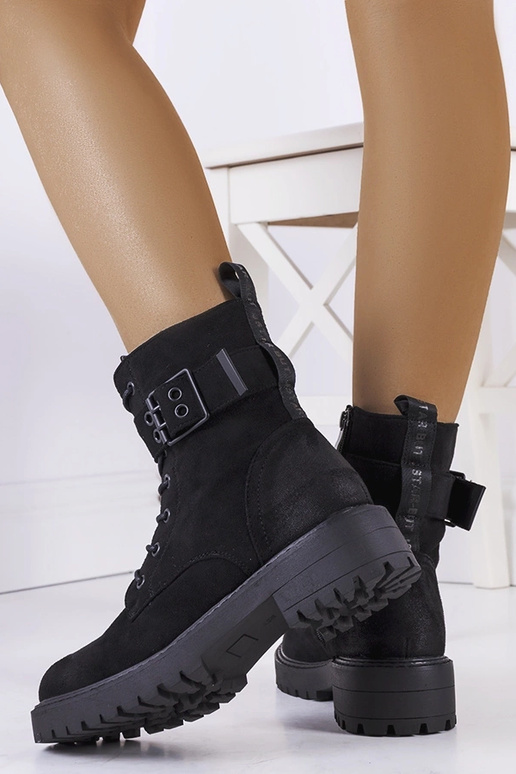 Bottines à lacets noires Tarrin pour... Bottines à lacets noires Tarrin pour...