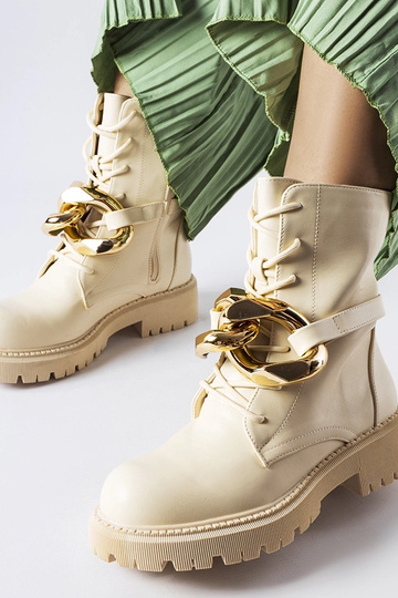 Bottes à chaîne Galar beiges 2