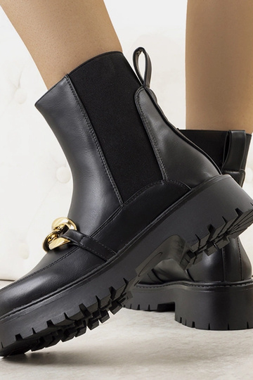 Bottines noires à semelle haute Pesa 2