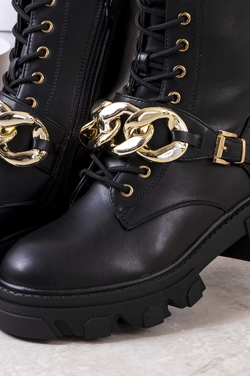 Bottines à chaîne noires Laboy 2