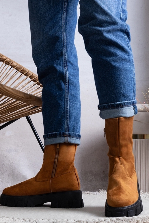 Bottes à plateforme marron Conco Bottes à plateforme marron Conco