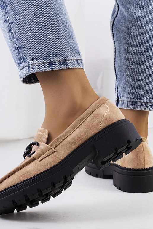 Mocassins couleur sable sur semelle...