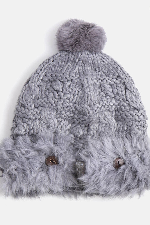 Chapeau en fourrure grise Danna Chapeau en fourrure grise Danna