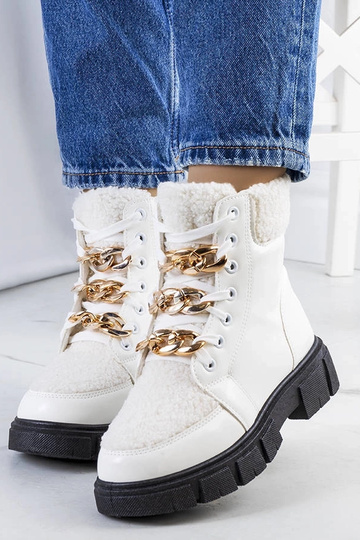 Bottes blanches en peau de...