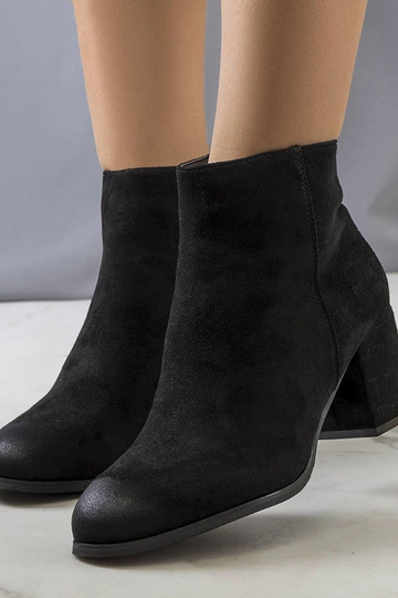 Bottines noires à talon Silas 2