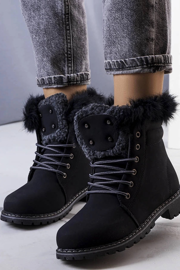 Bottes d'hiver noires avec...