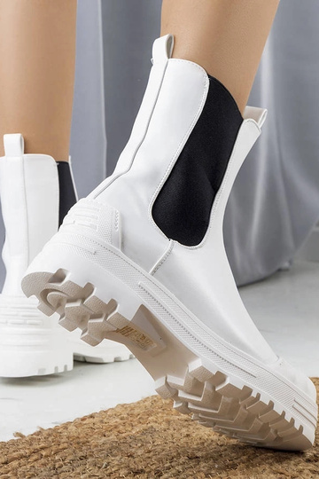Bottines blanches Crispo pour femmes 2