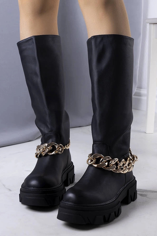 Bottes Cumia isolées noires Bottes Cumia isolées noires