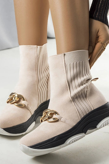 Bottines isolantes beiges...