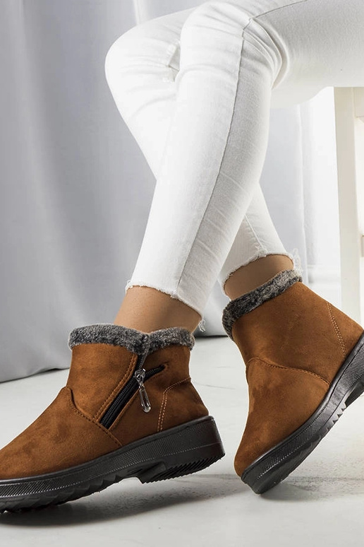 Bottes de neige isolées Camel avec...