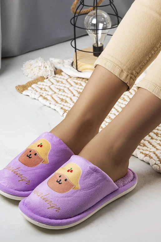 Chaussons doux violets Diealings
