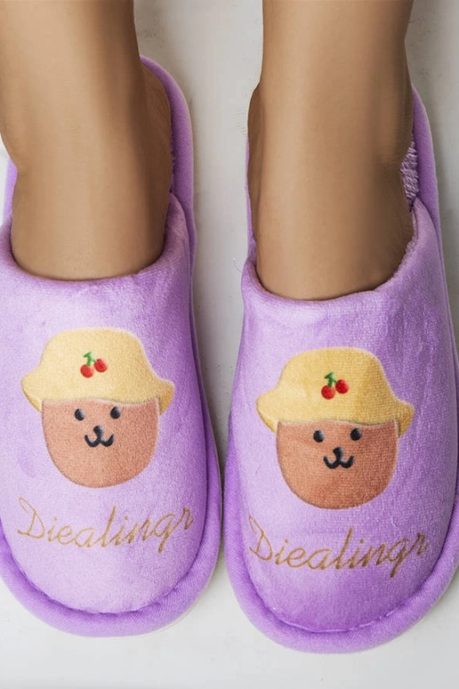 Chaussons doux violets Diealings
