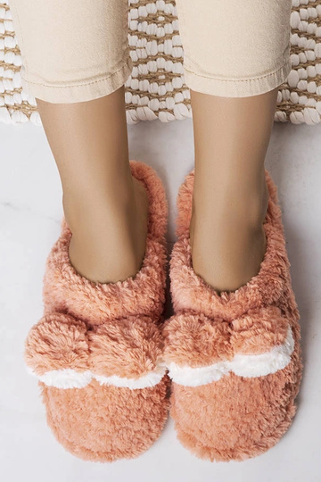 Chaussons souples lapin rose foncé 2