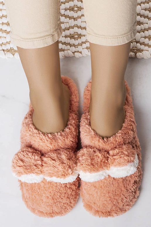 Chaussons souples lapin rose foncé