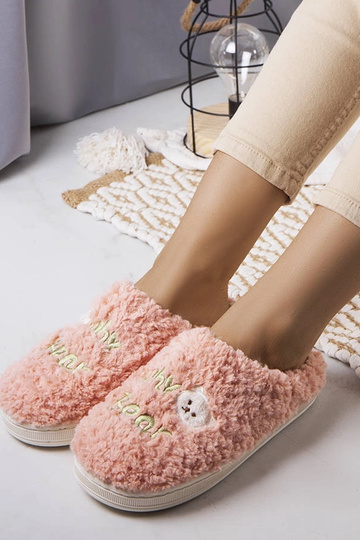 Chaussons roses doux Pourquoi Bear 2
