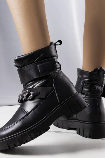 Bottes d'hiver noires avec...