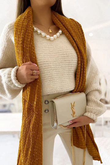 Écharpe à pois jaune Khalil