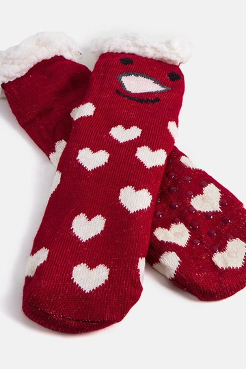 Chaussettes rouges avec peau de mouton Lotis 2