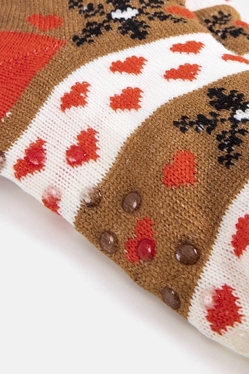 Chaussettes d'hiver Grondi marron et orange 2