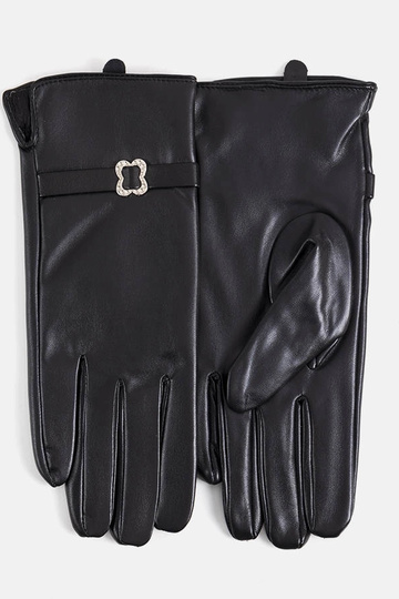 Gants isolants noirs avec boucle Clouti