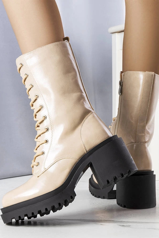 Bottines d'hiver sable à talon, «...