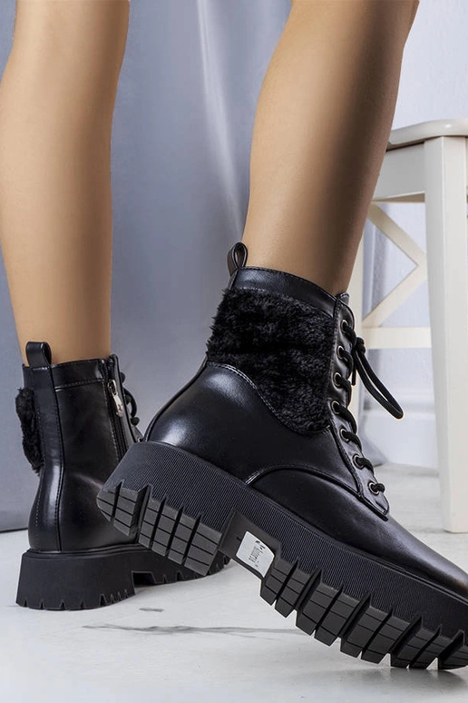 Bottes isolées en fourrure Dixie noires