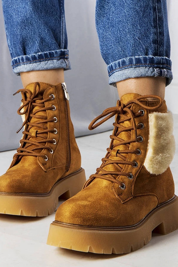 Bottes d'hiver marron avec fourrure, « Bernar »