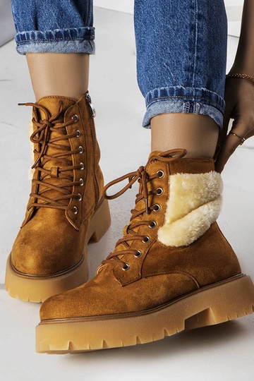 Bottes d'hiver marron avec fourrure, « Bernar » 2