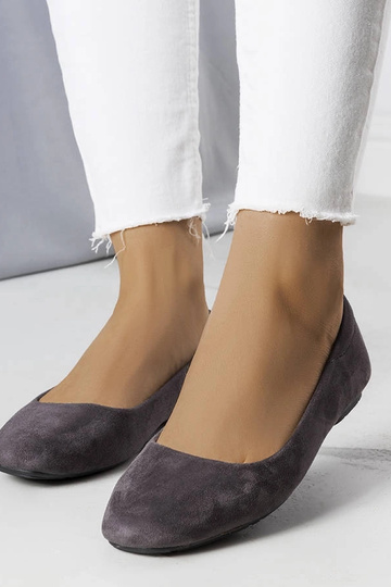 Ballerines en éco-suède gris Jules