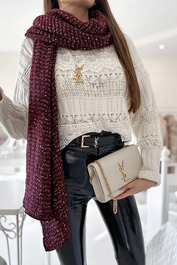 Écharpe à pois bordeaux Khalil