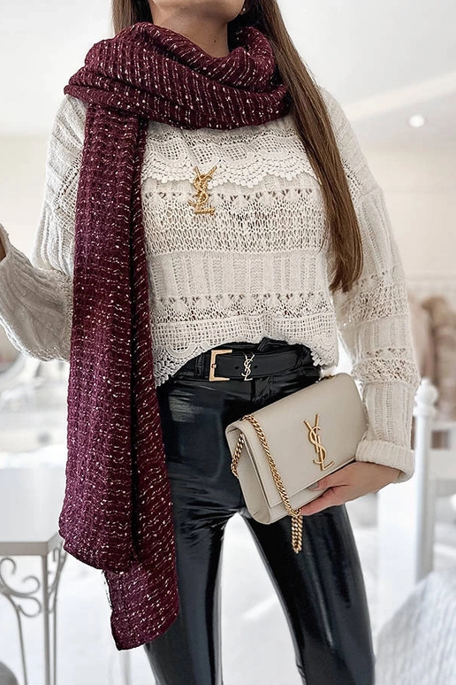 Écharpe à pois bordeaux Khalil Écharpe à pois bordeaux Khalil