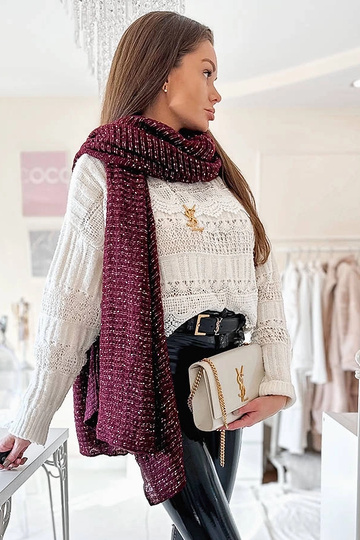 Écharpe à pois bordeaux Khalil 2