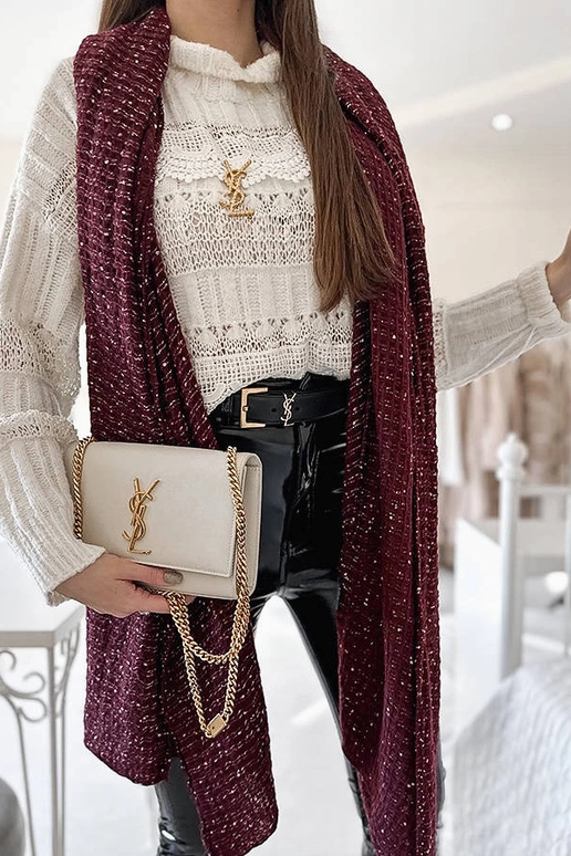 Écharpe à pois bordeaux Khalil Écharpe à pois bordeaux Khalil