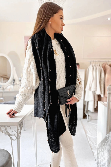 Châle à perles noires Yvonne