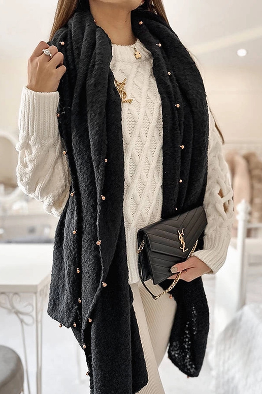 Châle à perles noires Yvonne