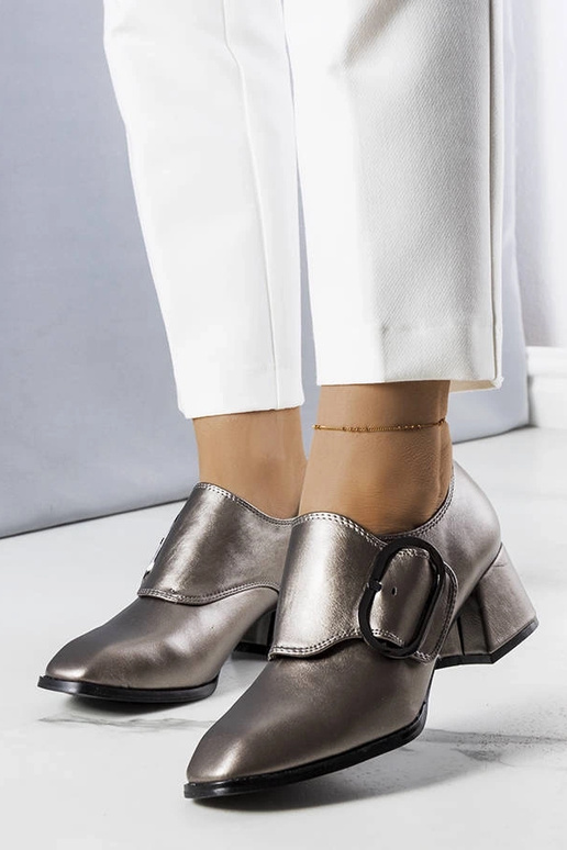 Escarpins à talon bloc gris Ailani Escarpins à talon bloc gris Ailani