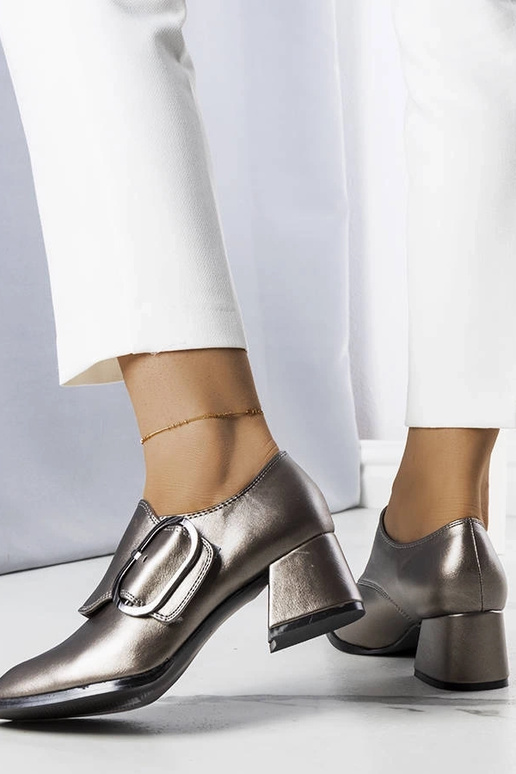 Escarpins à talon bloc gris Ailani Escarpins à talon bloc gris Ailani